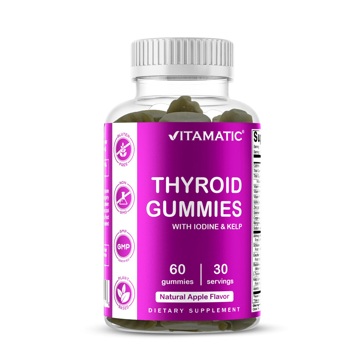 Thyroid Gummies with Iodine & Kelp, 60 Gummies R3400