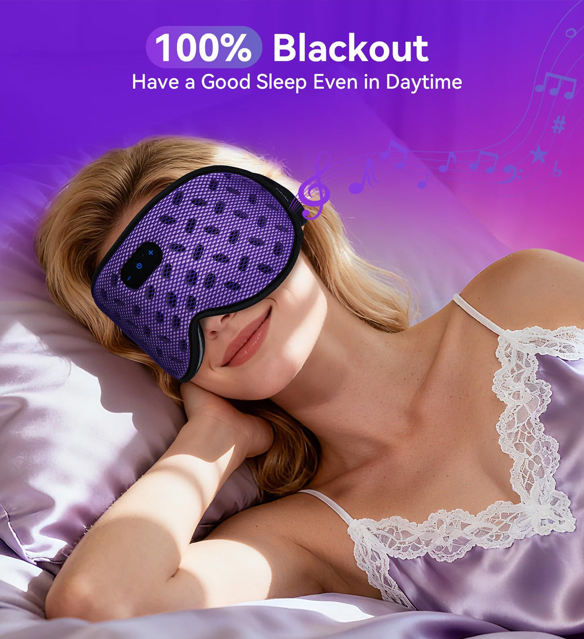 Bluetooth 3D Contoured Sleeping Eye Mask R16640