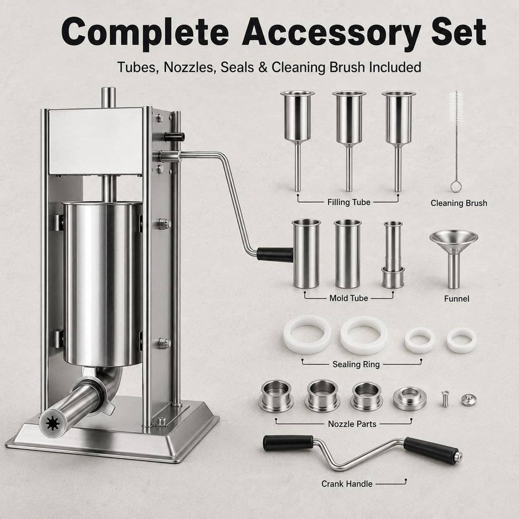 Manual Churro Maker & Sausage Filler, Stainless Steel E635