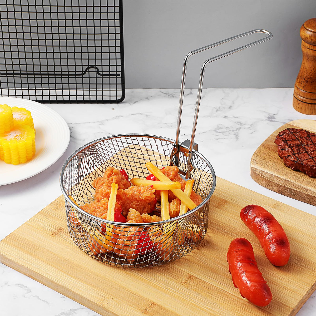 Deep Fryer Basket with Handle A140
