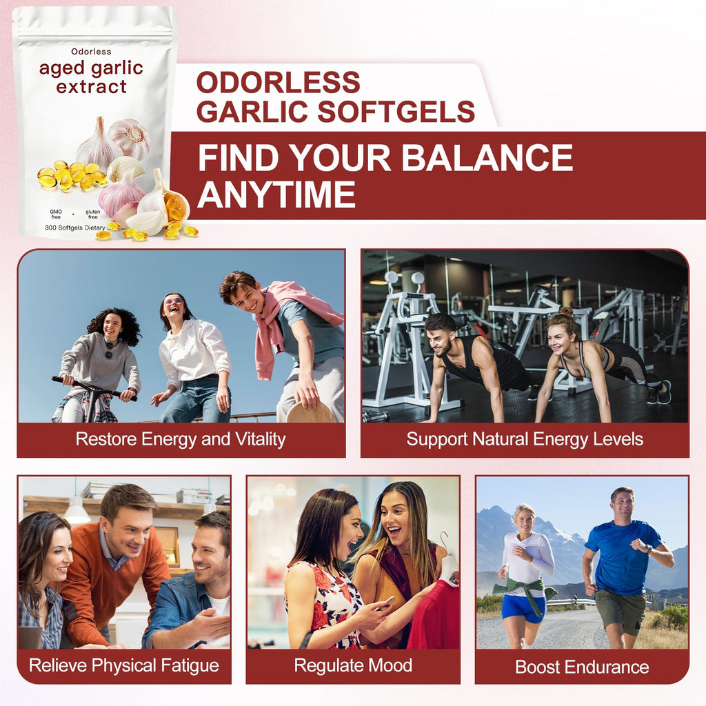 Odorless Garlic Supplement 300 Count Softgels C833556