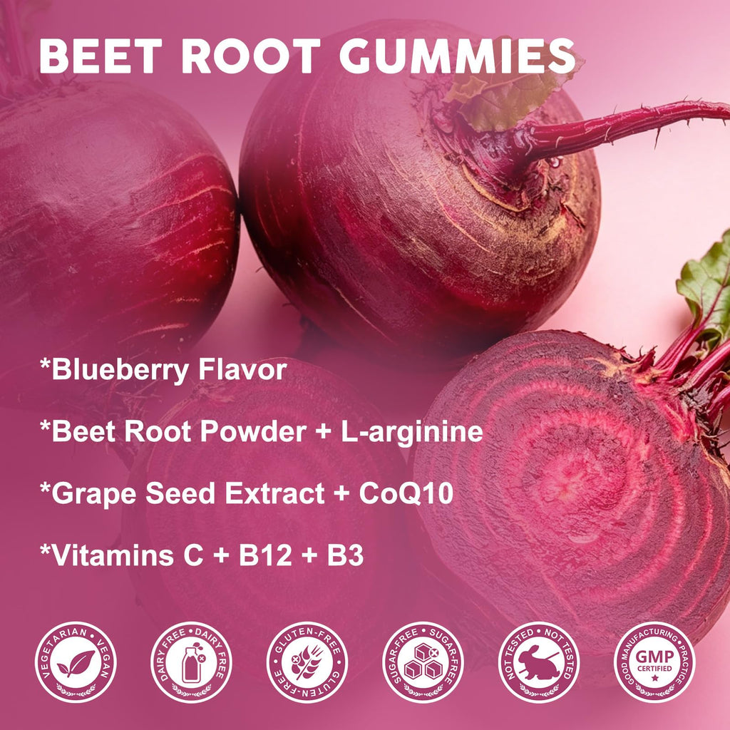 Sugar Free Beet Root Gummies 60 Ct U319