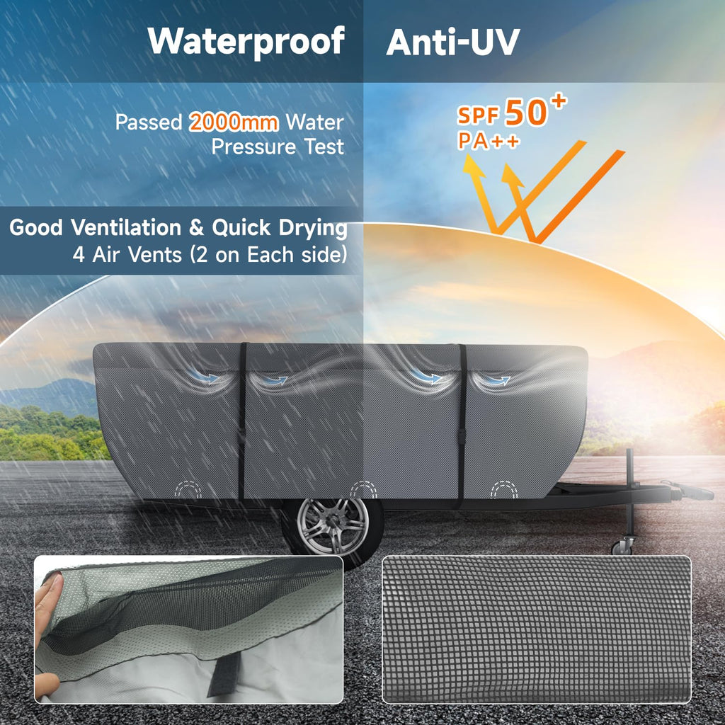 Waterproof Anti-UV Pop Up Camper Cover Fits 14'-16' Trailers W53012