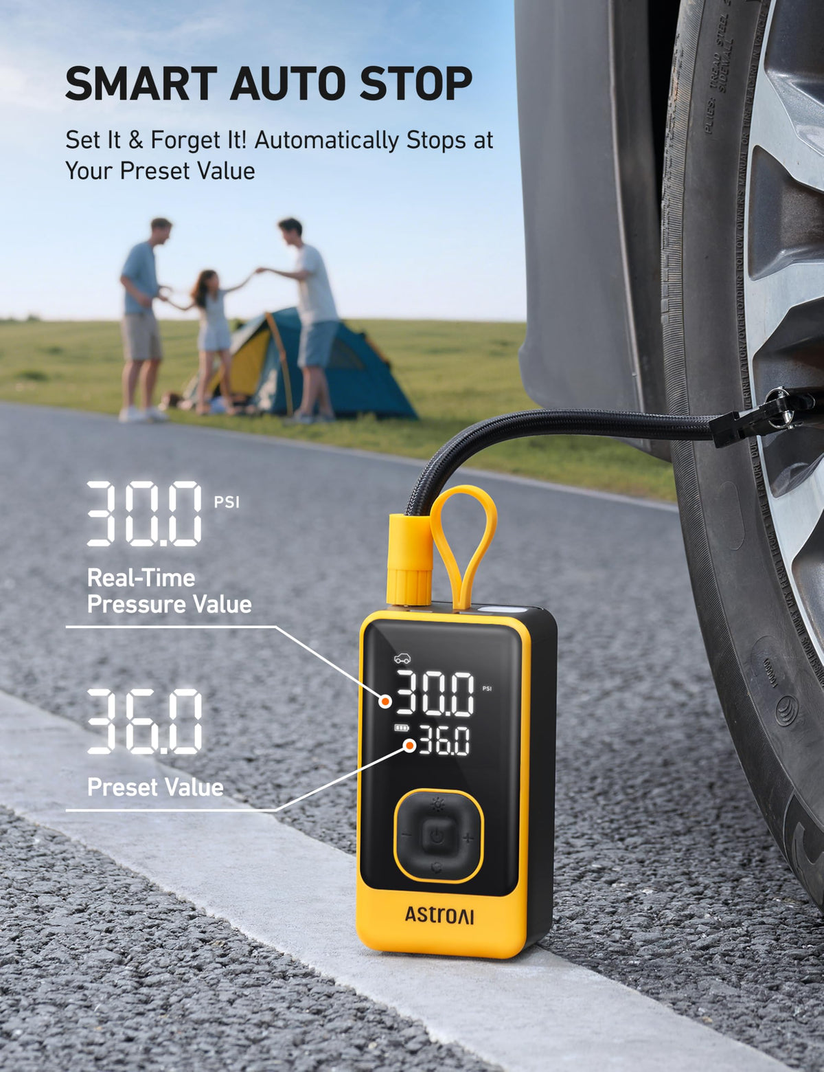 Portable Air Compressor 150PSI Car Bike Pump F642173