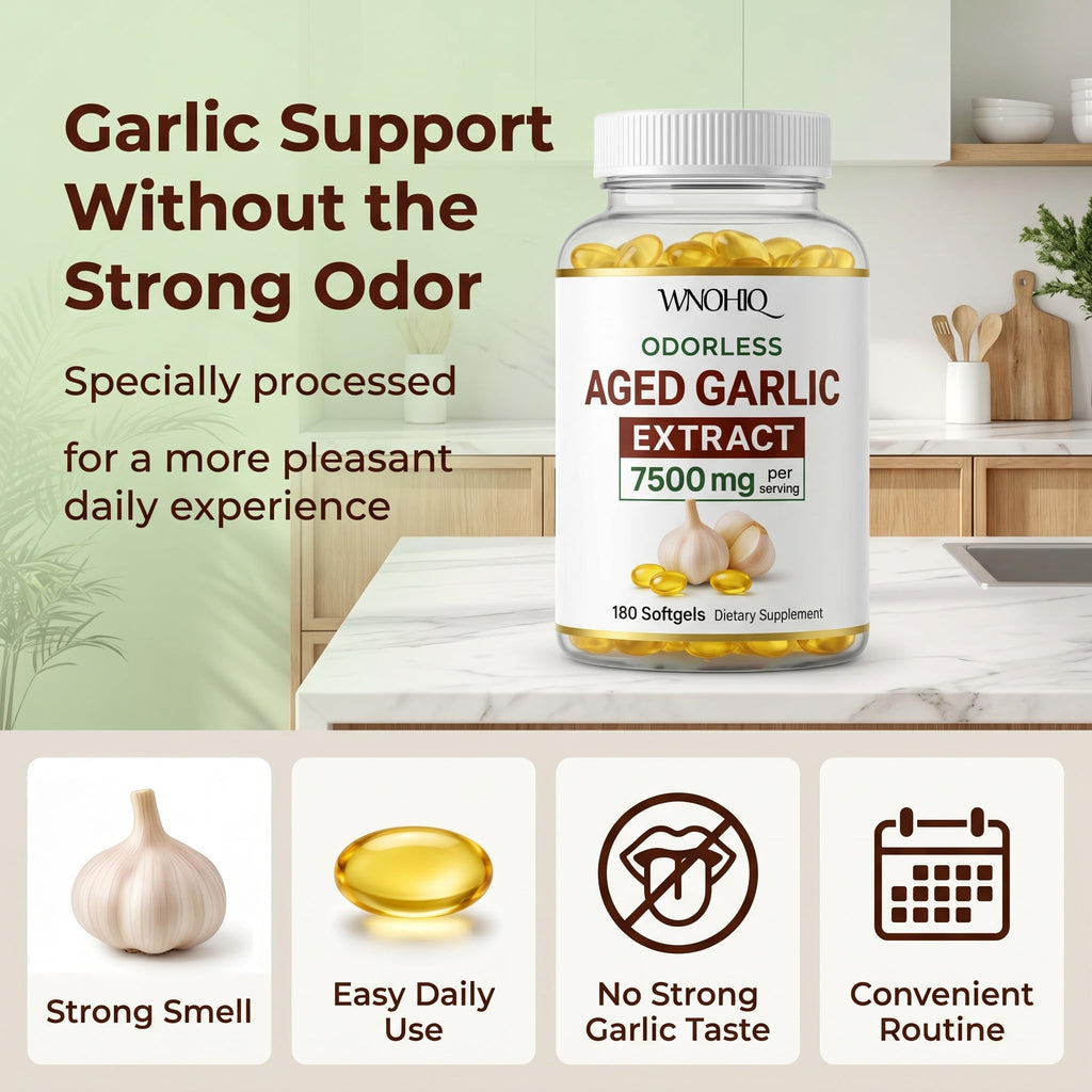 Aged Garlic Extract 360 Softgels Organic Non-GMO Gluten-Free R1501