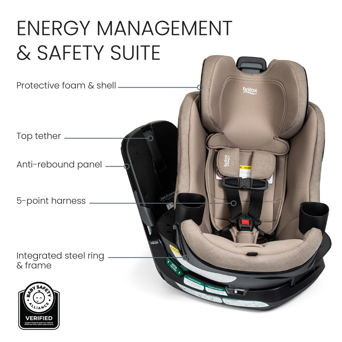 Teak Rotating Convertible Car Seat O611932