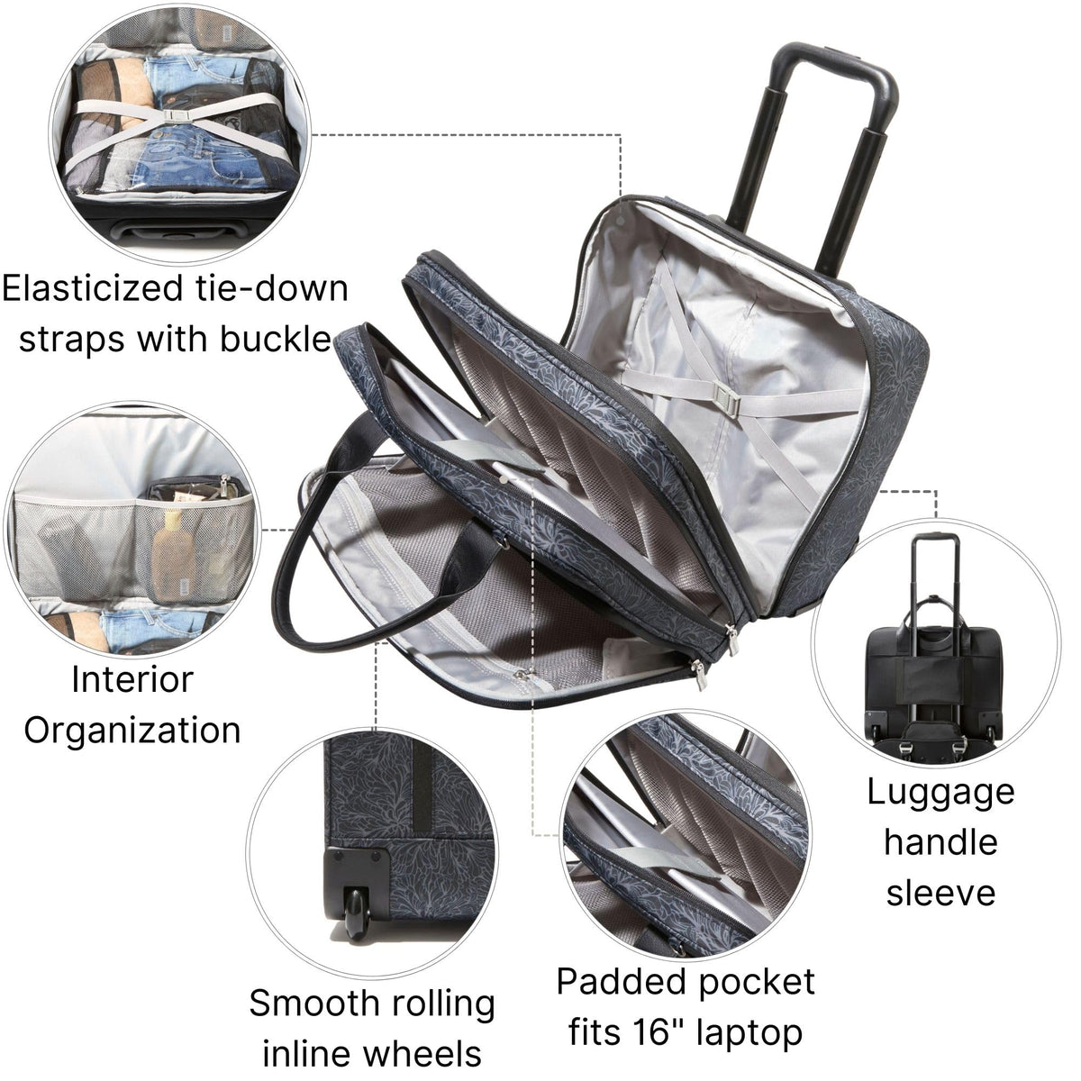 Women's 2 Wheel Tote B5128