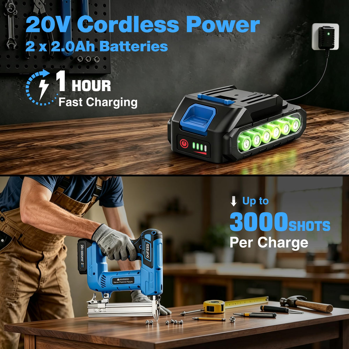 Cordless Brad Nailer Stapler H6938
