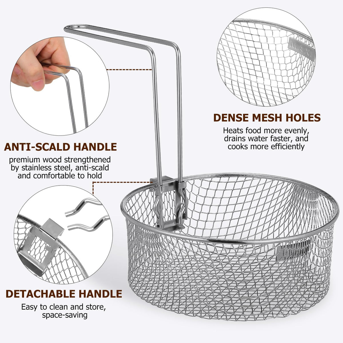 Deep Fryer Basket with Handle A140