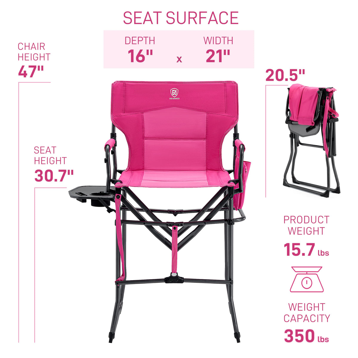 Portable Tall Camping Chair X6928