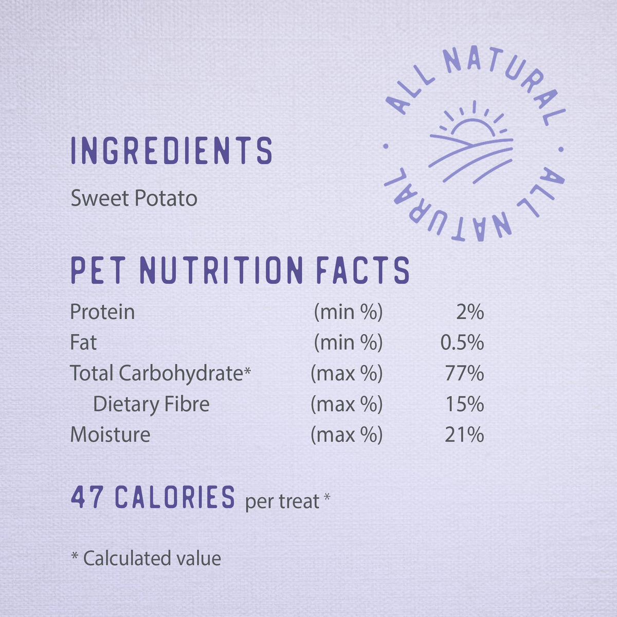Sweet Potato Chews Dog Treats 28oz D81110