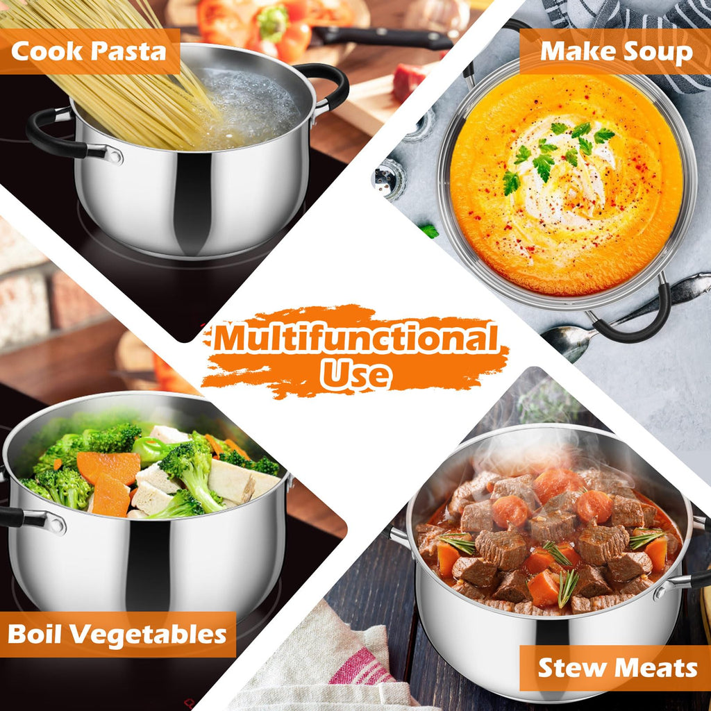 6 Quart Stainless Steel Stock Pot J10515