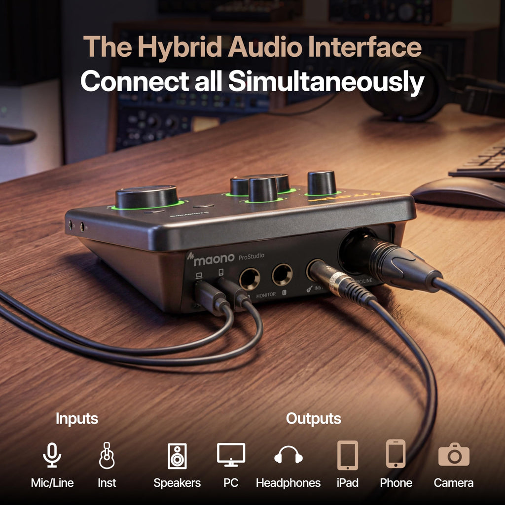 USB Audio Interface with 70dB Gain V7124