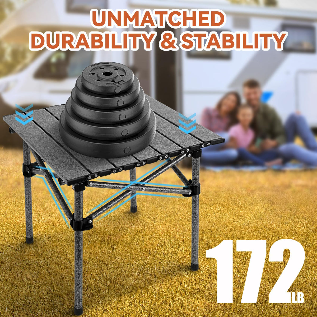 Portable Folding Aluminum Camping Table with Carry Bag W988