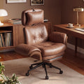 Brown Criss Cross Office Chair with Flip-Up Armrests and Headrest R743
