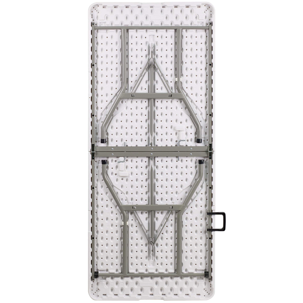 6-Foot Bi-Fold Granite White Plastic Folding Table L984108