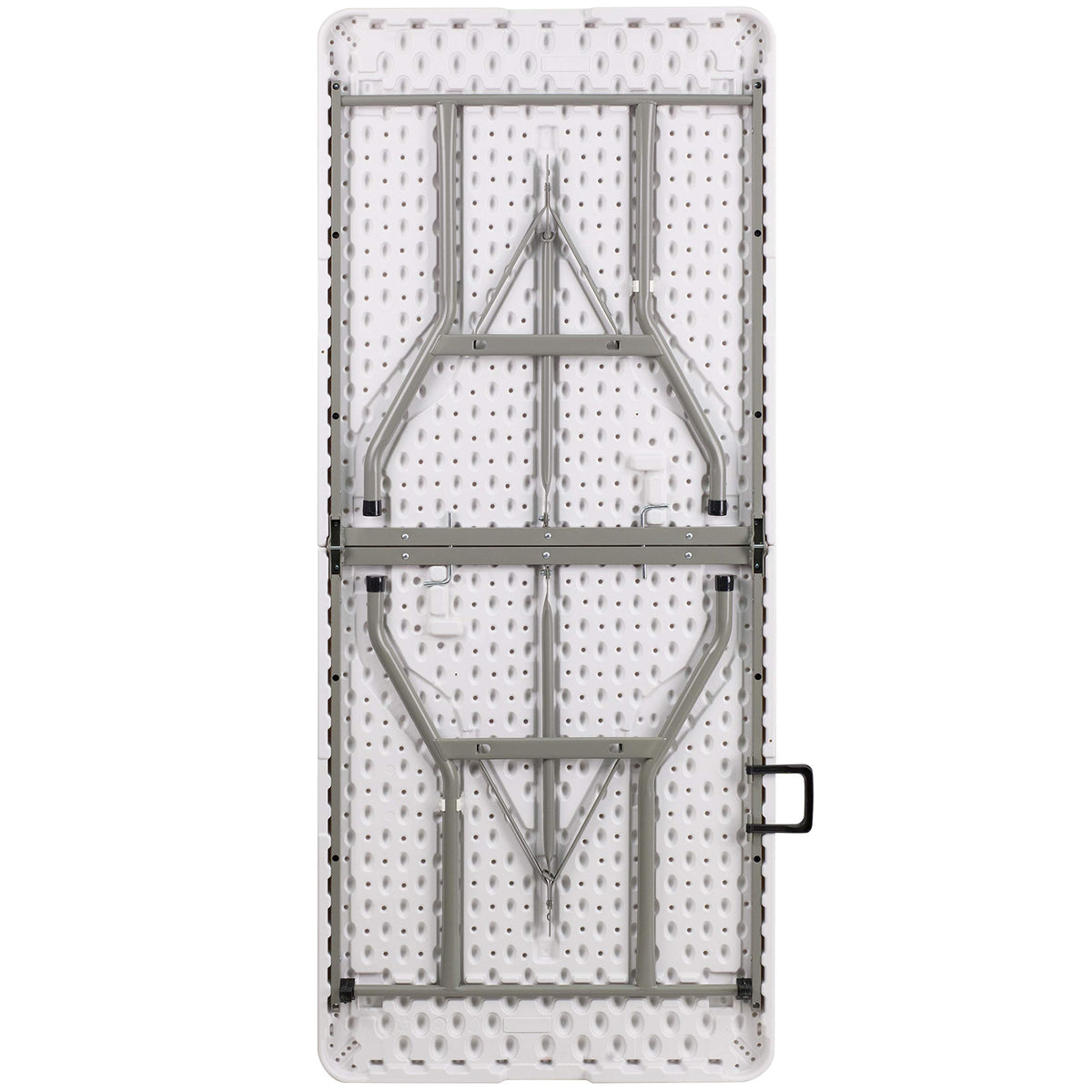 6-Foot Bi-Fold Granite White Plastic Folding Table L984108