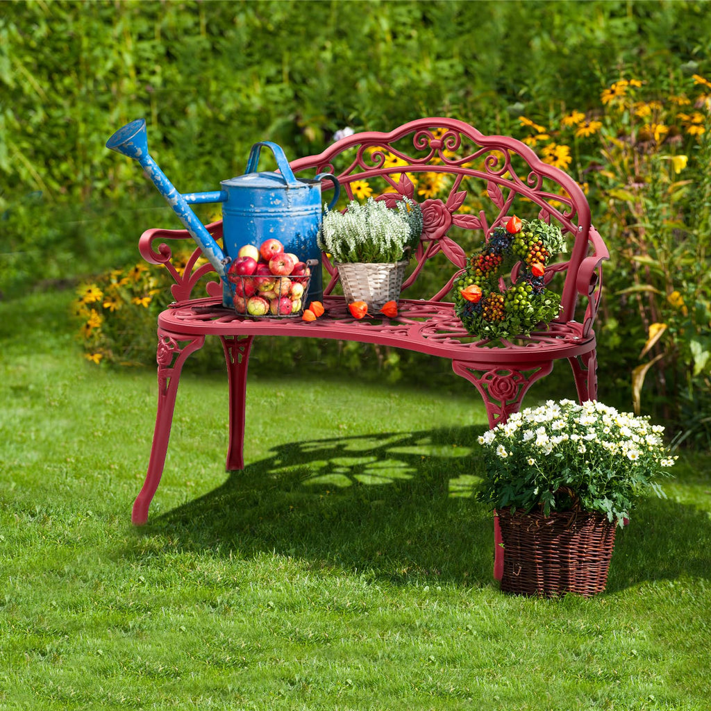 38.5" Cast Iron Aluminum Patio Bench D21954