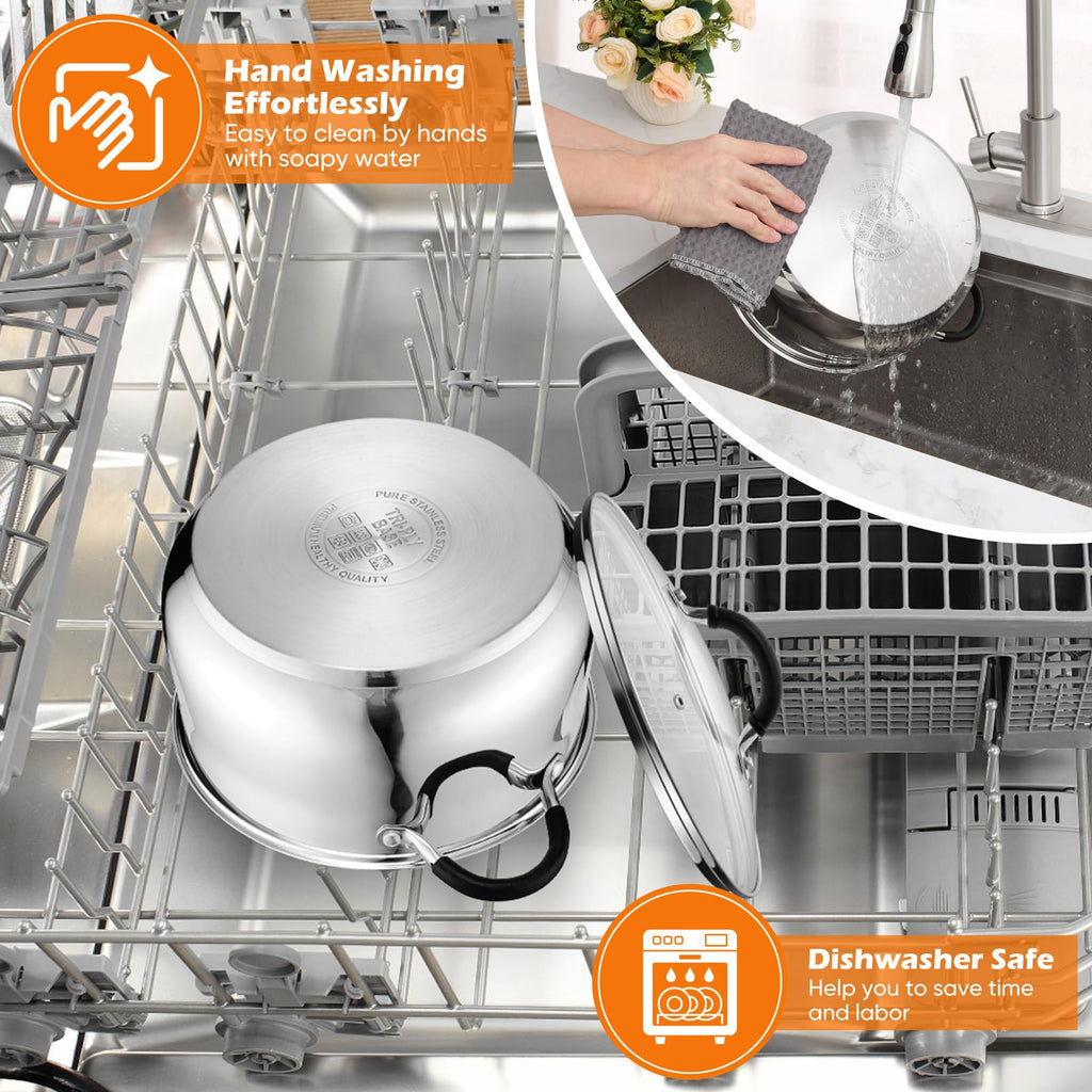 6 Quart Stainless Steel Stock Pot J10515