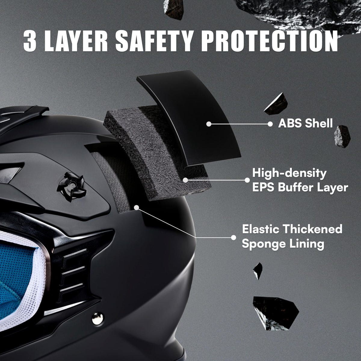 Full Face DOT Certified Motocross Helmet A64920