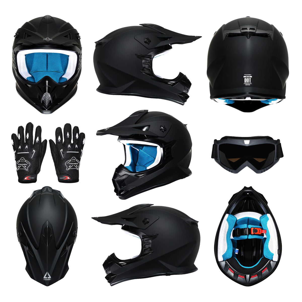 Full Face DOT Certified Motocross Helmet A64920