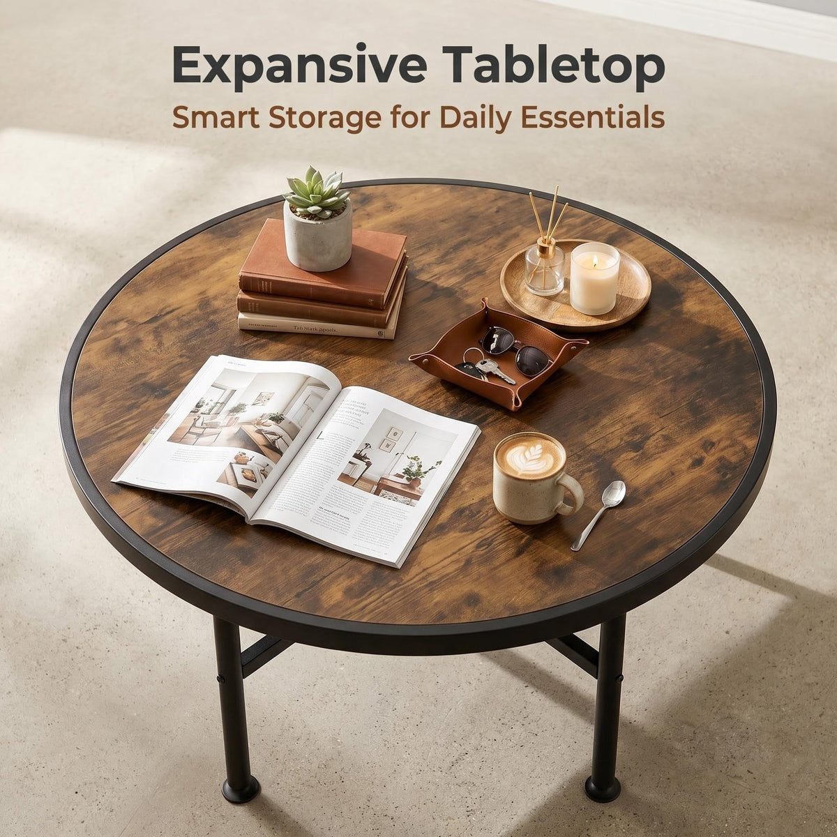 Round Wood Coffee Table K2151