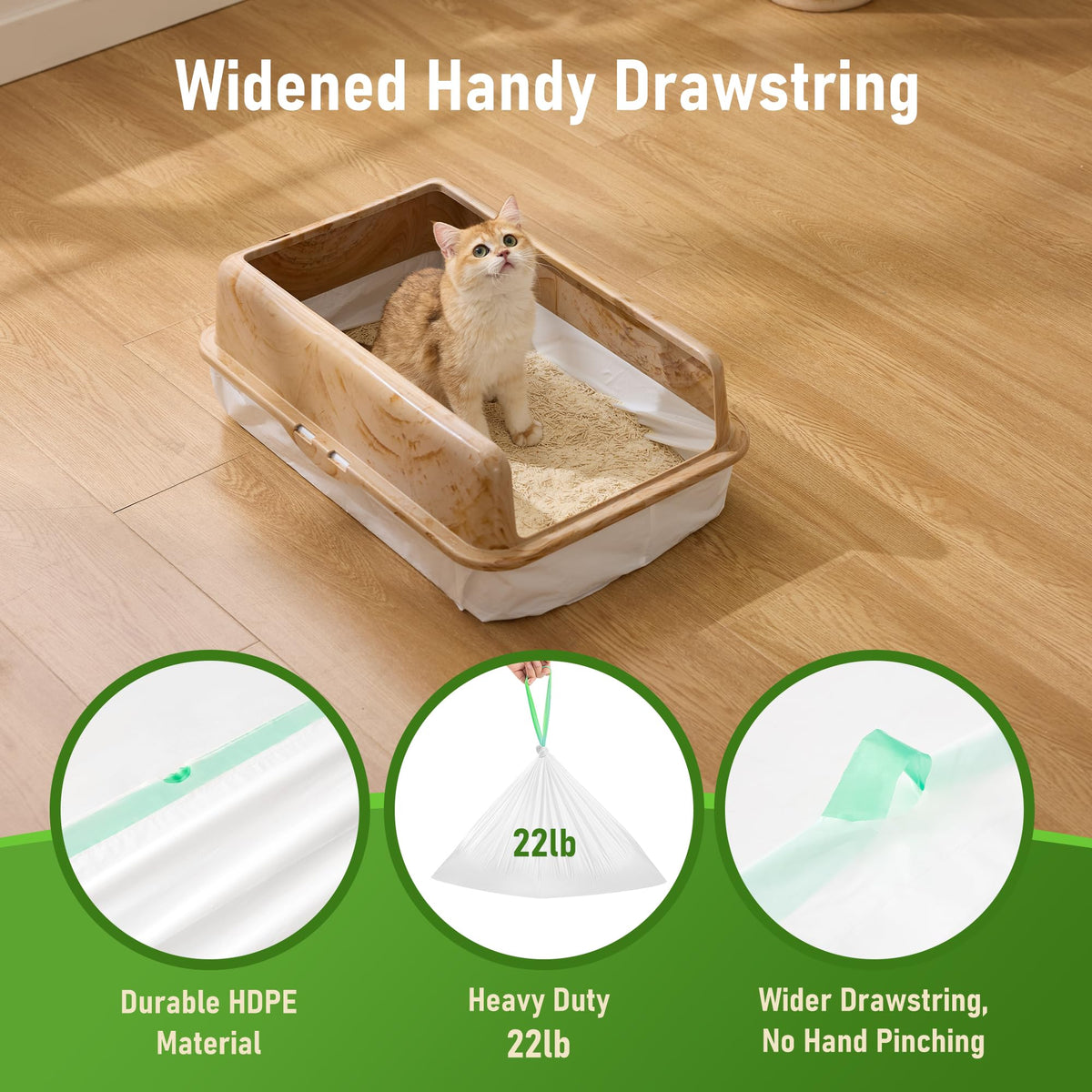 Cat Litter Box Liners Large 20 Count N75318