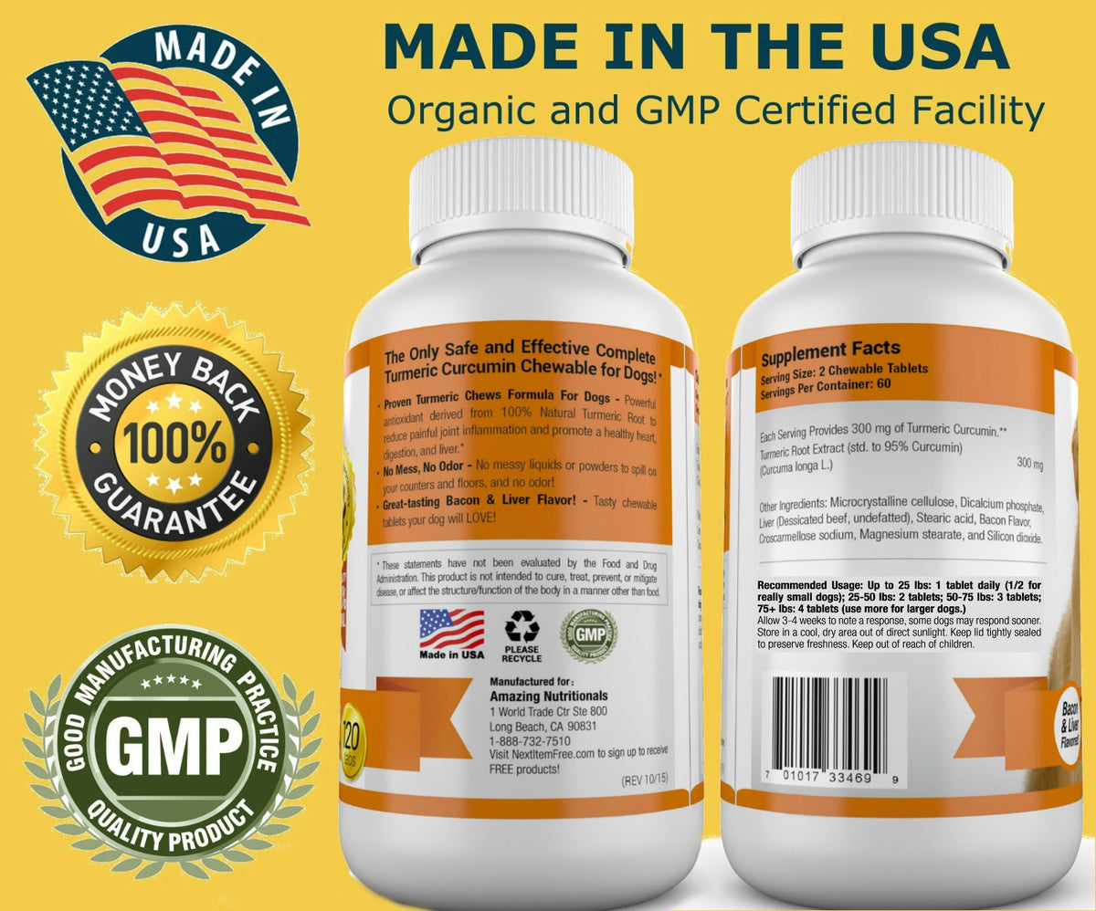 Turmeric Probiotics for Dogs Digestive Health Bundle M849