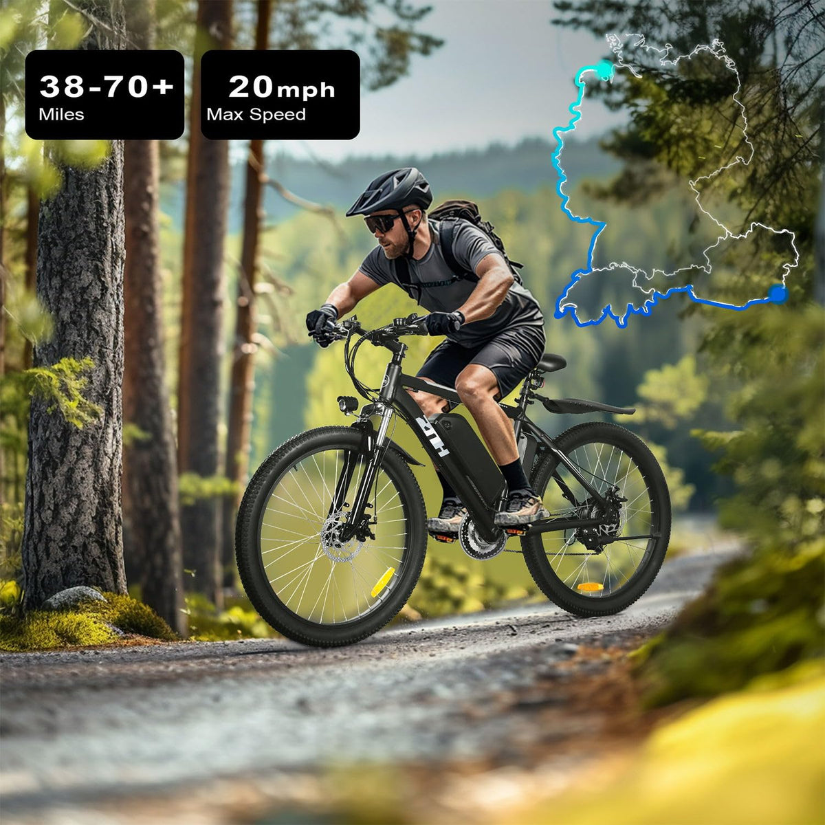 Electric Bike 1000W 20 Mph 80 Miles H37396