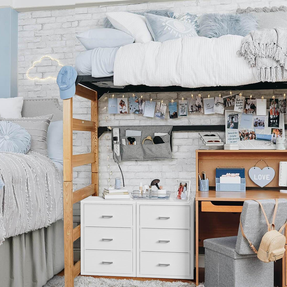 White 3 Drawer Dresser W897755