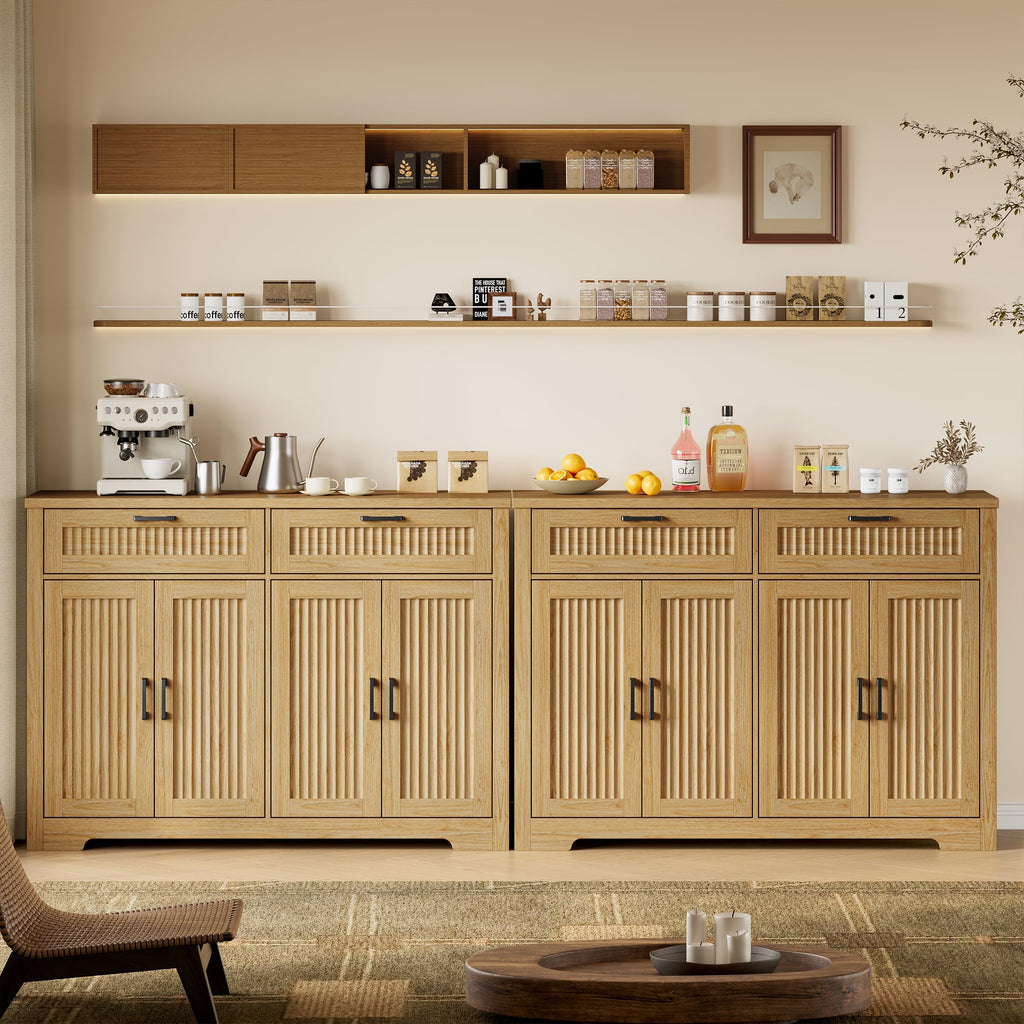 Fluted Buffet Sideboard Cabinet with Drawers S29758