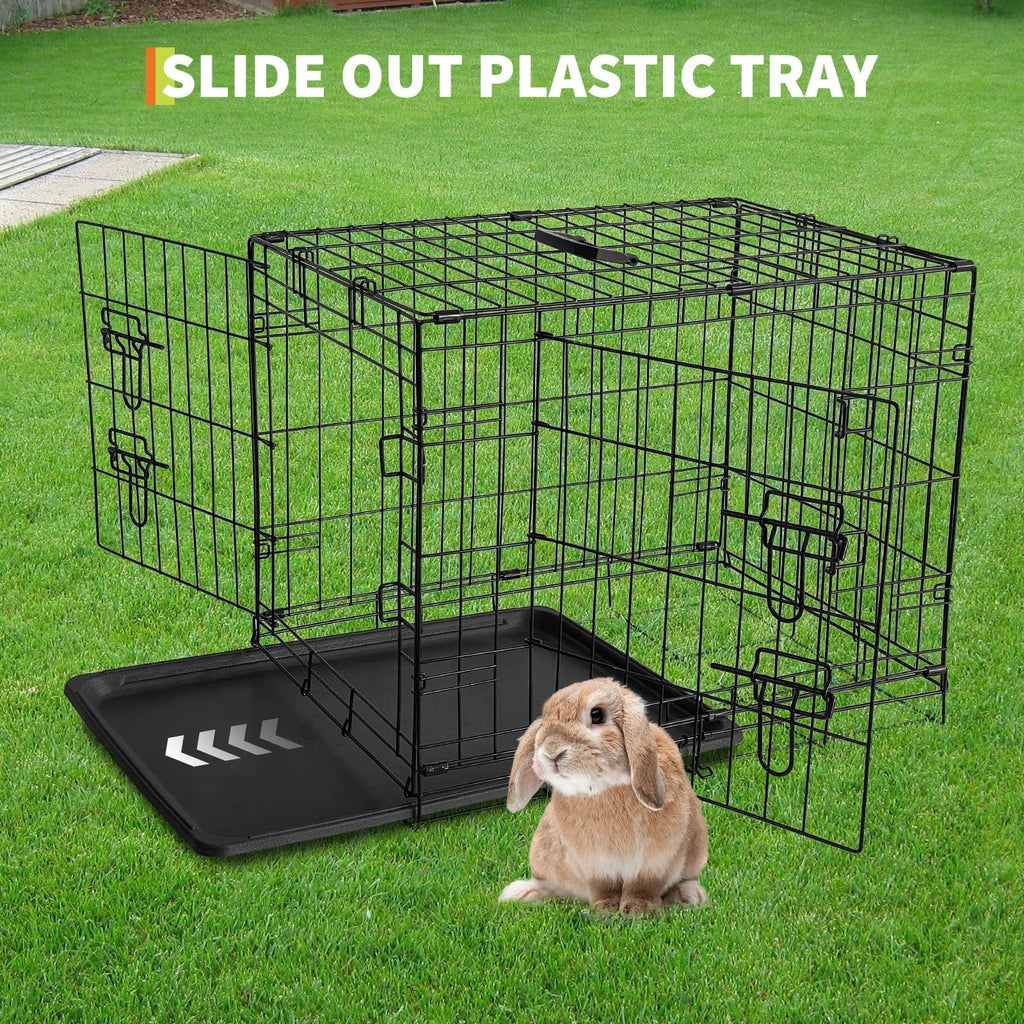 48 inch Portable Folding Dog Crate with Slide Out Tray D244718