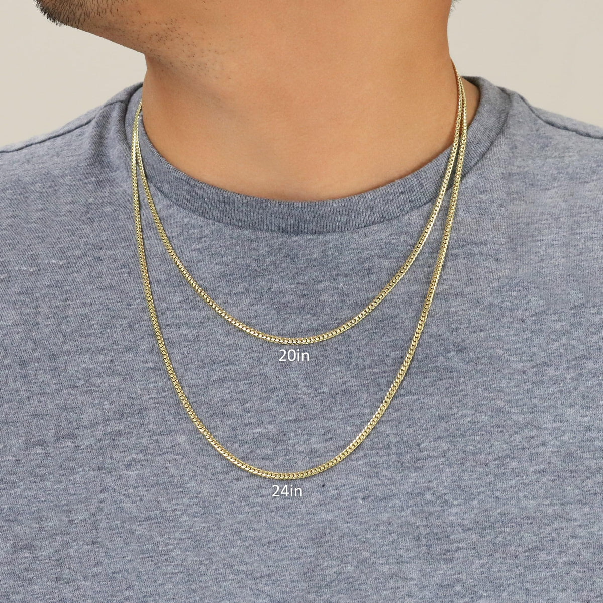 18k Yellow Gold Cuban Link Chain Necklace G7598