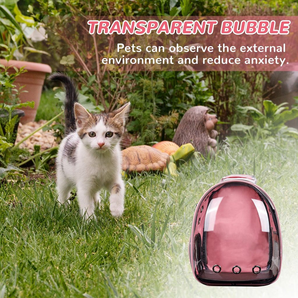 Expandable Pet Backpack Carrier for Under 15 lbs (Pink) F704715