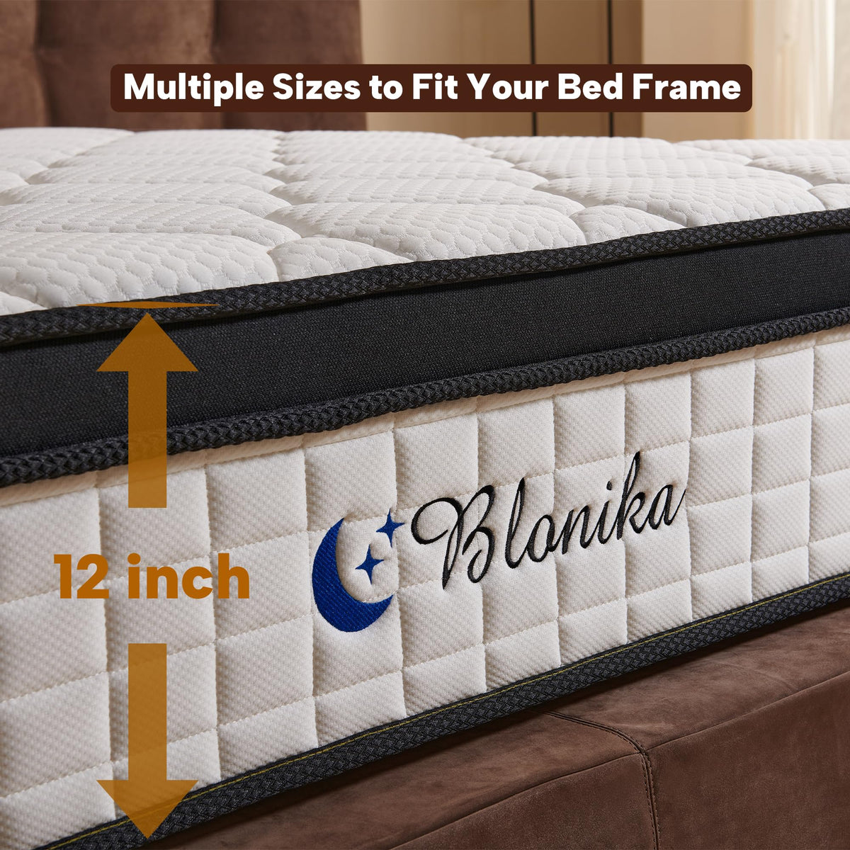 Full Size 12 Inch Memory Foam Pocket Spring Medium Firm Mattress H466