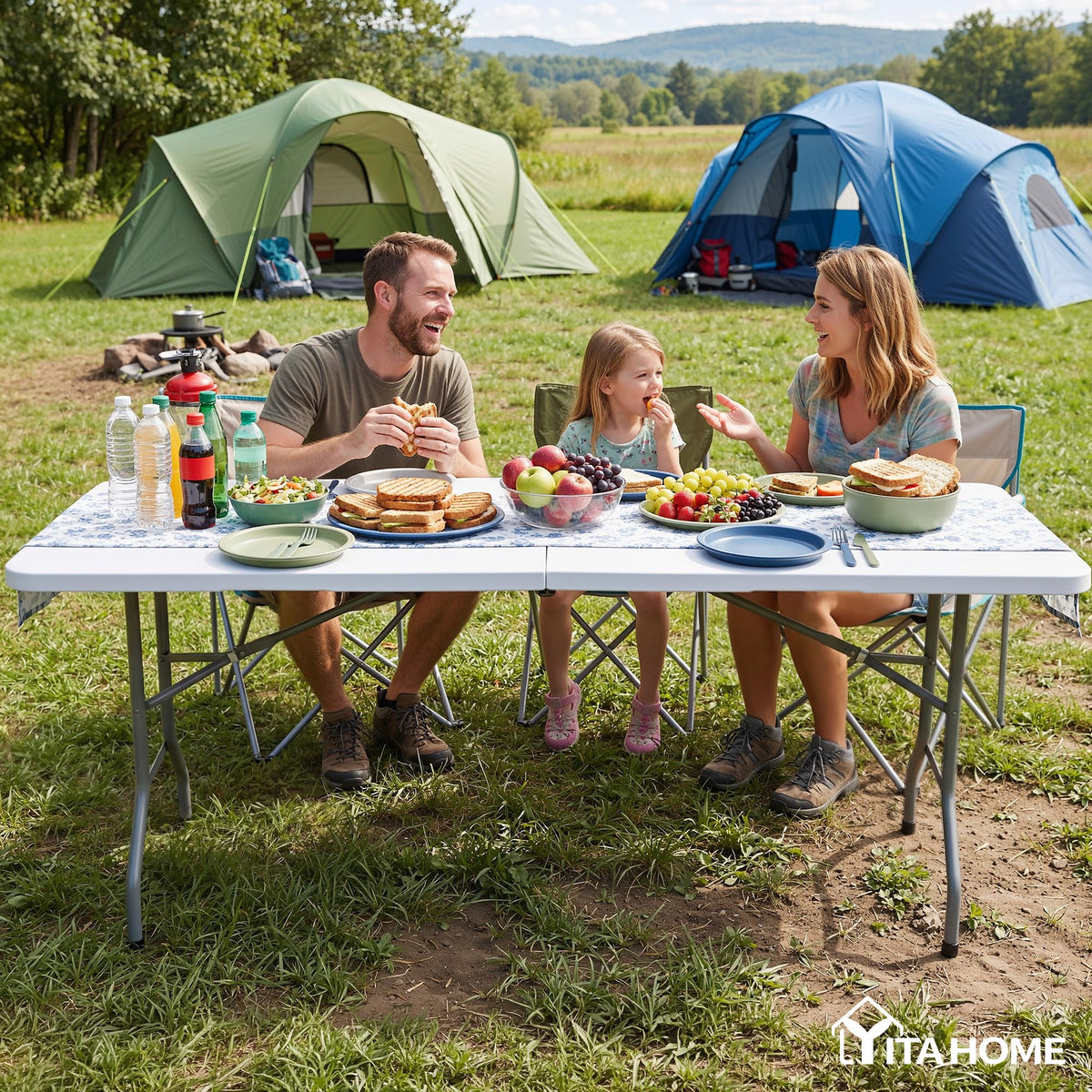 Heavy-Duty 6ft Folding Table with Handle X98003